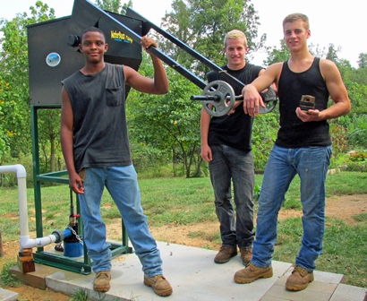 Boys with the WaterBuck Pump