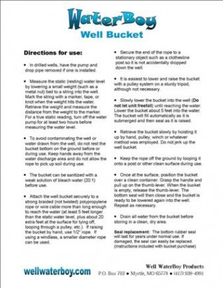 bucket instructions