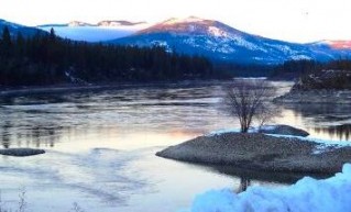 Columbia River snow