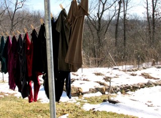 snow clothesline