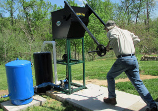 Community hand water pump