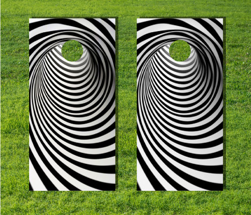 Abstract Swirl Theme Cornhole Boards