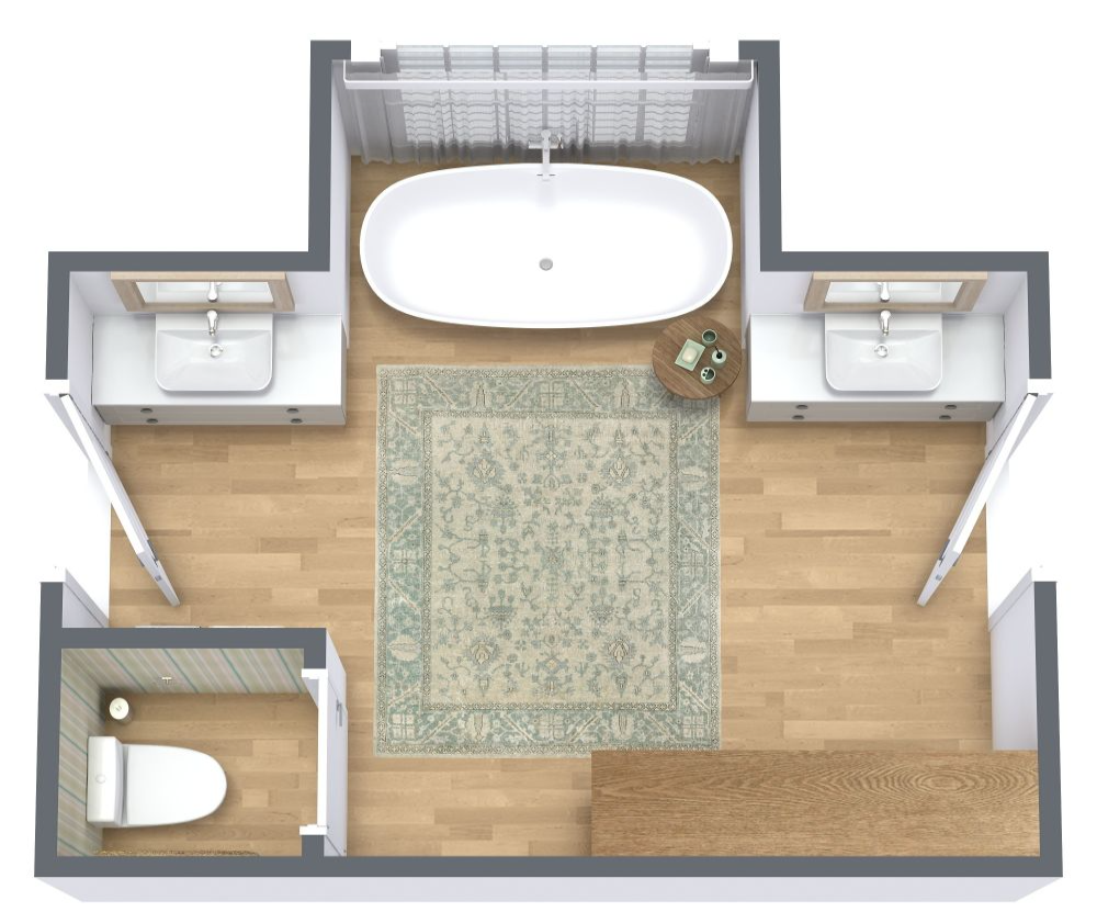 Bathroom with a Bump-Out Tub