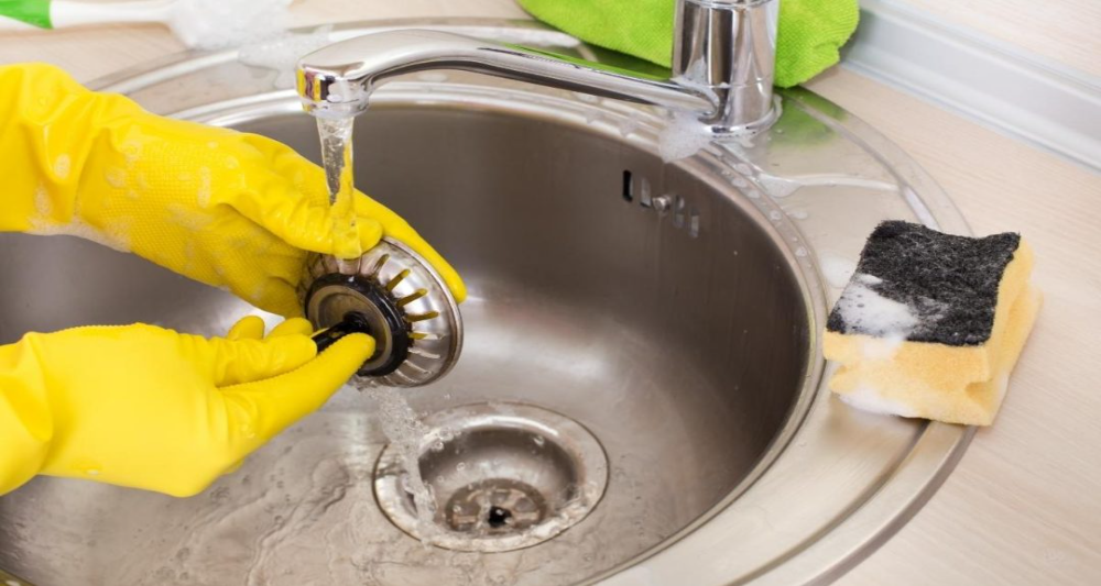 Clean the Sink Where the Old Faucet Was Installed