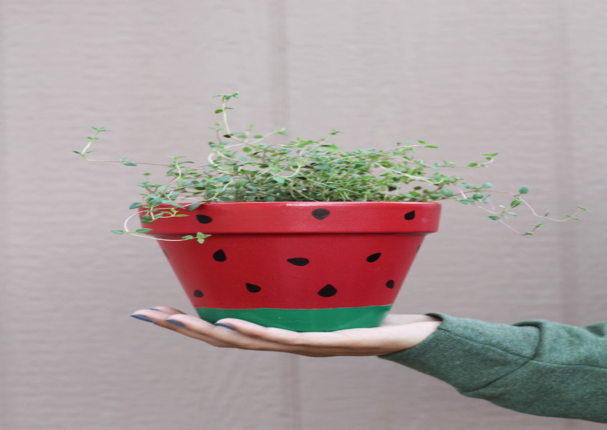 Drawing Fruits on Pots