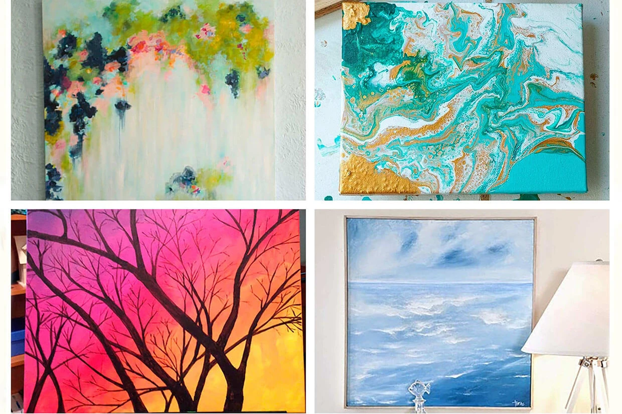 21 Easy Canvas Painting Ideas to Kickstart Your Artistic Journey -  WaterbuckPump