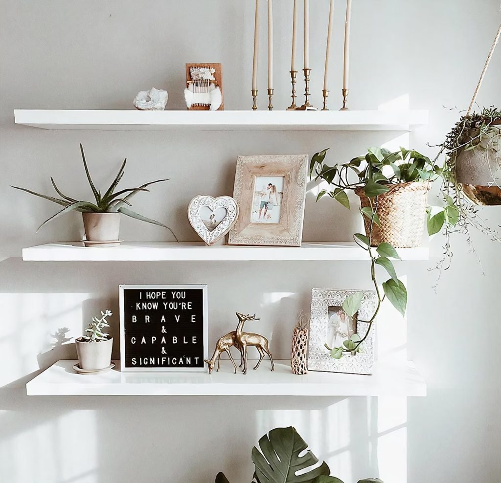 Elevate with a Floating Shelf