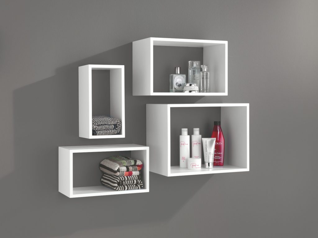 Floating Cube Shelves