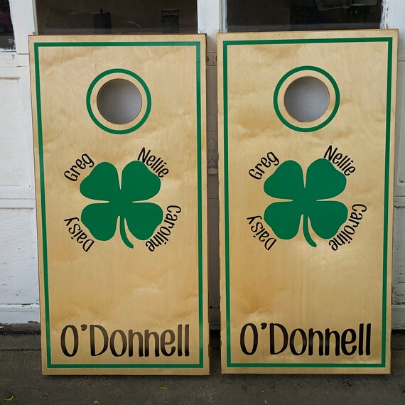 Four-Leaf Clover Cornhole Boards