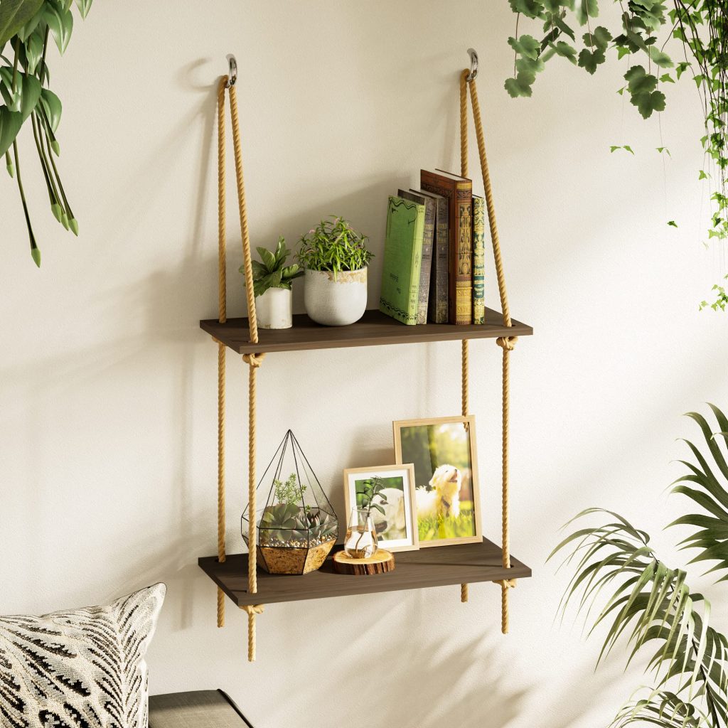 Hanging Rope Shelves