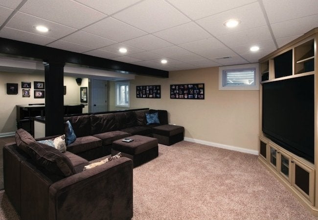 diy Design Fanatic: Dropped Ceiling For The Basement Storage Room