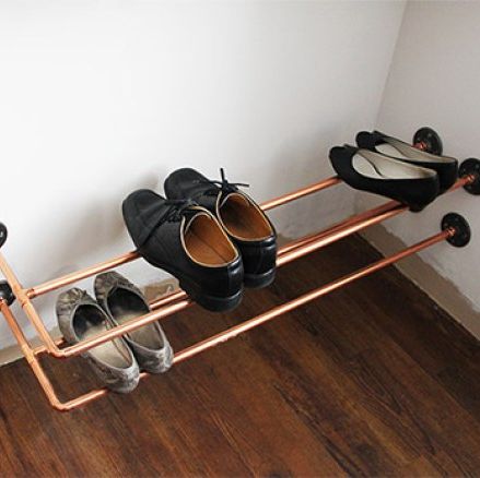 Rod Shelf DIY Shoe Storage Ideas