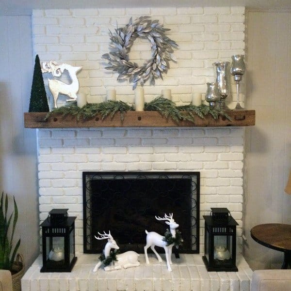 Stained Wood Mantel