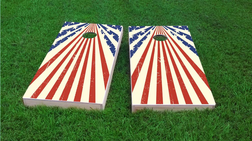 Star Spangled Theme Cornhole Boards