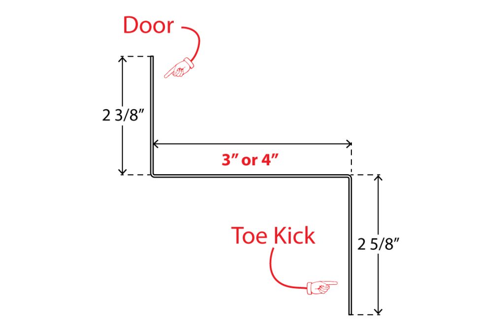 What Are the Possible Dimensions of a Cabinet Toe Kick Can Have?