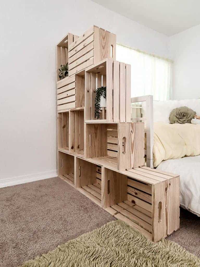 Wooden Crate Shelves
