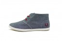 Botin Roots Chambray Navy/Maroon Azul