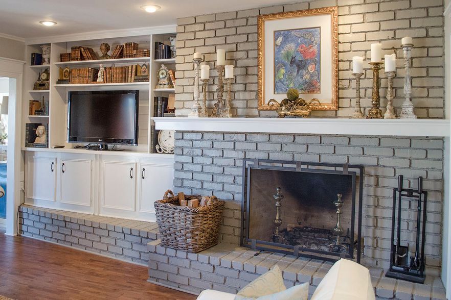 DIY Brick Fireplace Makeover Ideas