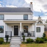 White Houses with Black Trim Exteriors